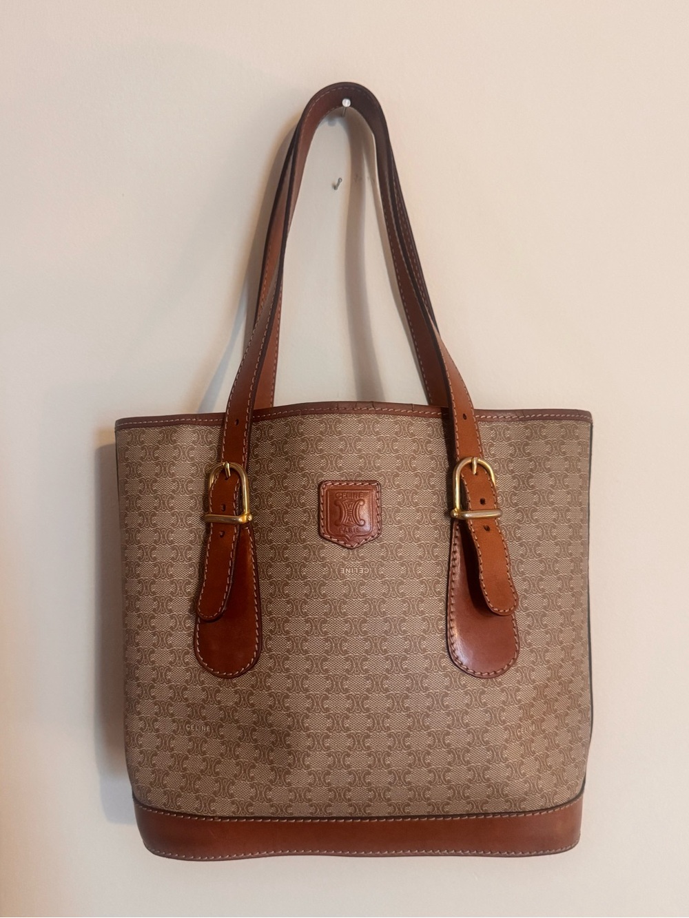Vintage Celine Triomph Macadam Tote shoulder bag